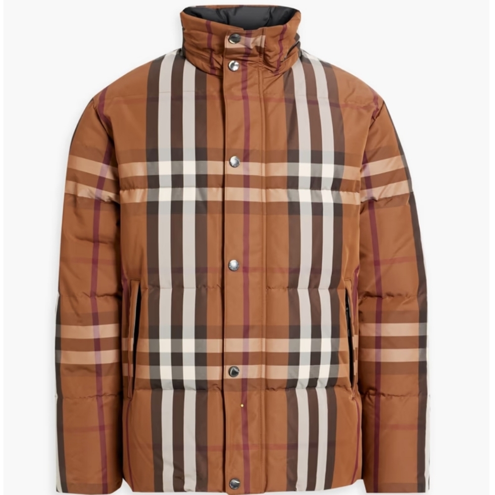 Mens Burberry Reversible Check Down Jacket - XL